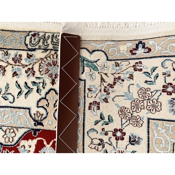 Tappeto persiano rosso Nain 6LA misura 105x148