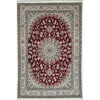 Tappeto persiano rosso Nain 6La misura 101x148