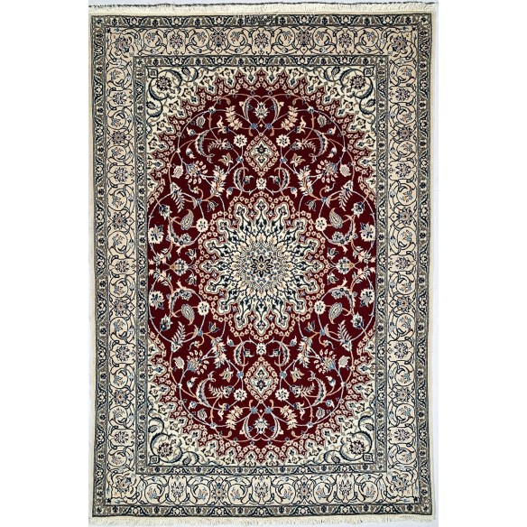 Tappeto persiano rosso Nain 6La misura 101x148