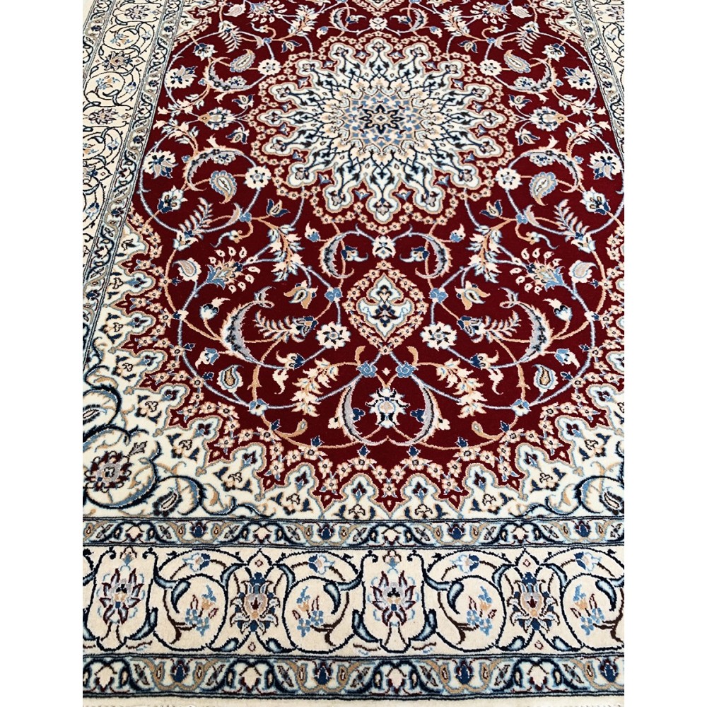 Tappeto persiano rosso Nain 6La misura 101x148
