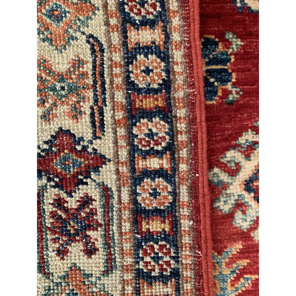 Tappeto geometrico rosso Kazak misura 157x97 cm