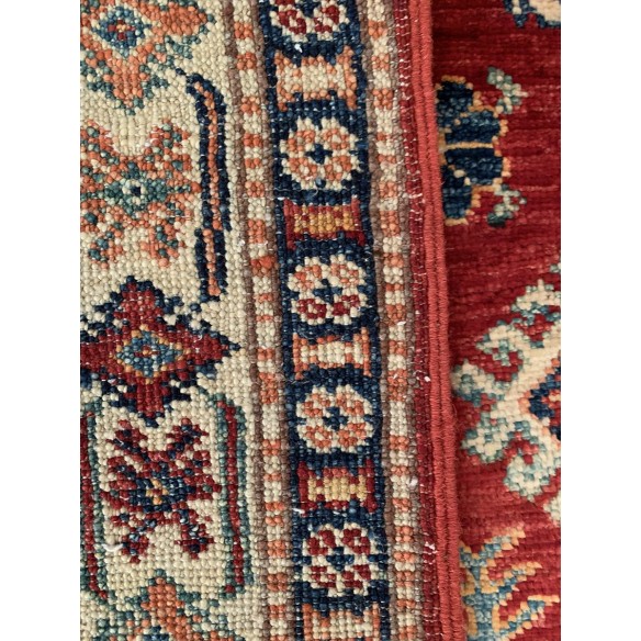 Tappeto geometrico rosso Kazak misura 157x97 cm