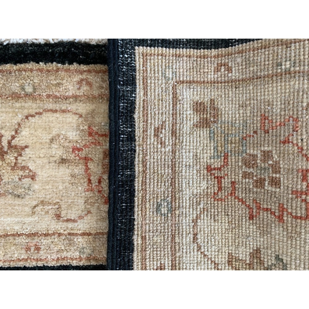 Tappeto floreale nero in lana Ziegler misura 97x140 cm