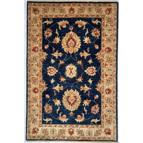 Tappeto floreale ziegler blu misura 79x120 cm